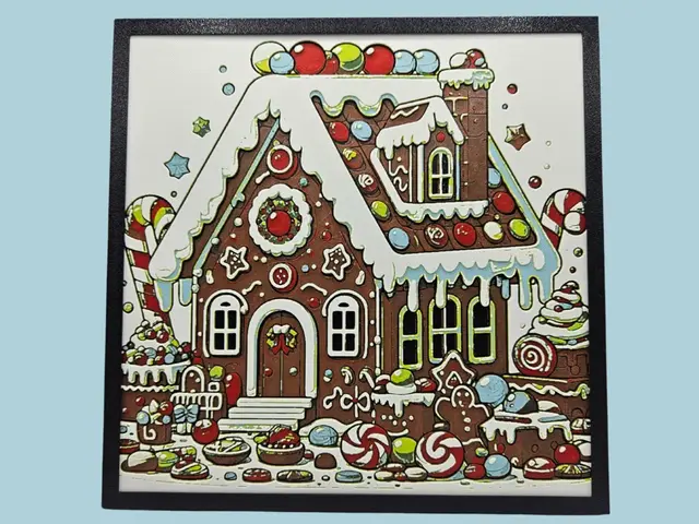 HueForge model: Gingerbread House by BusyKikiBee