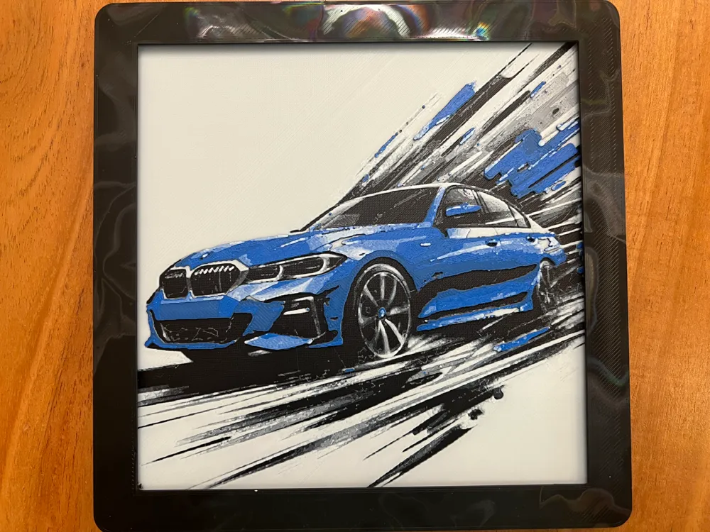 BMW 3 Series by JustBe 3D Printing HueForge model: BMW 3 Series by JustBe 3D Printing