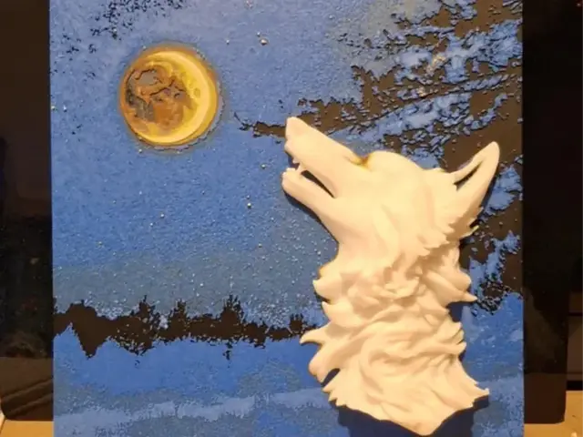 HueForge model: Mystical wolf 3d hueforge by 3dGlow