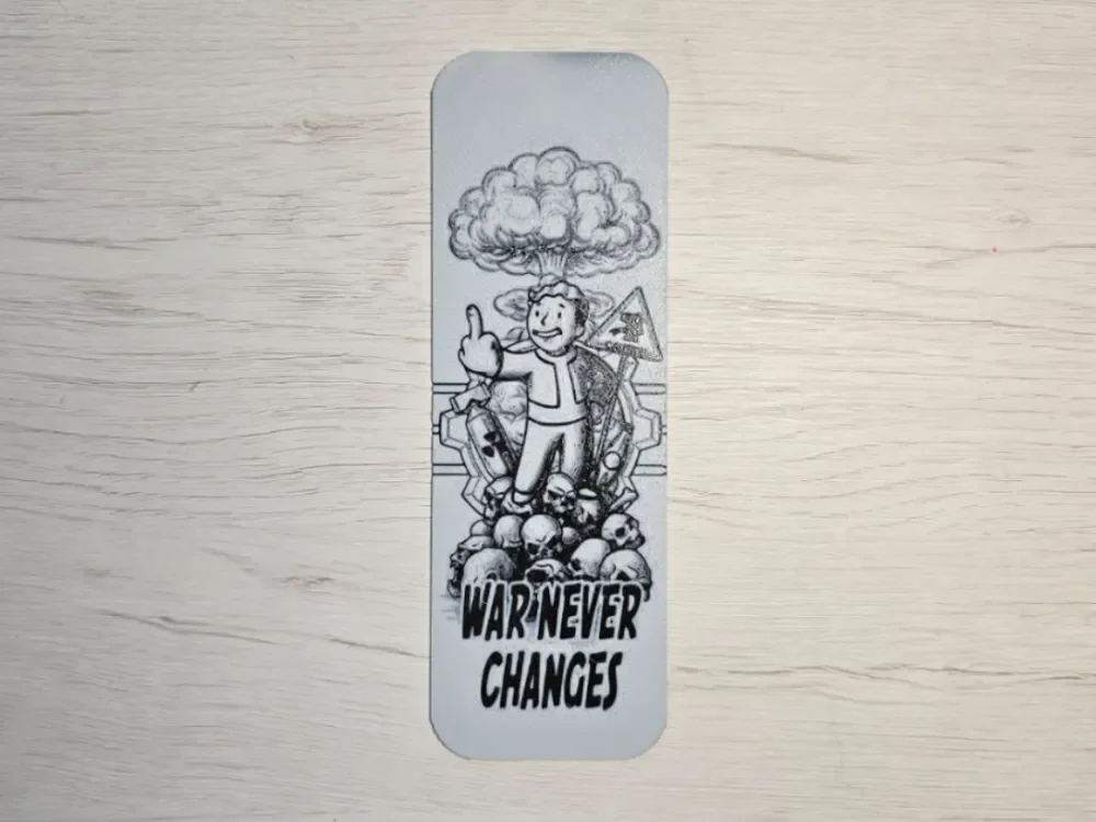 Fallout Bookmark by Atrus Design HueForge model: Fallout Bookmark by Atrus Design