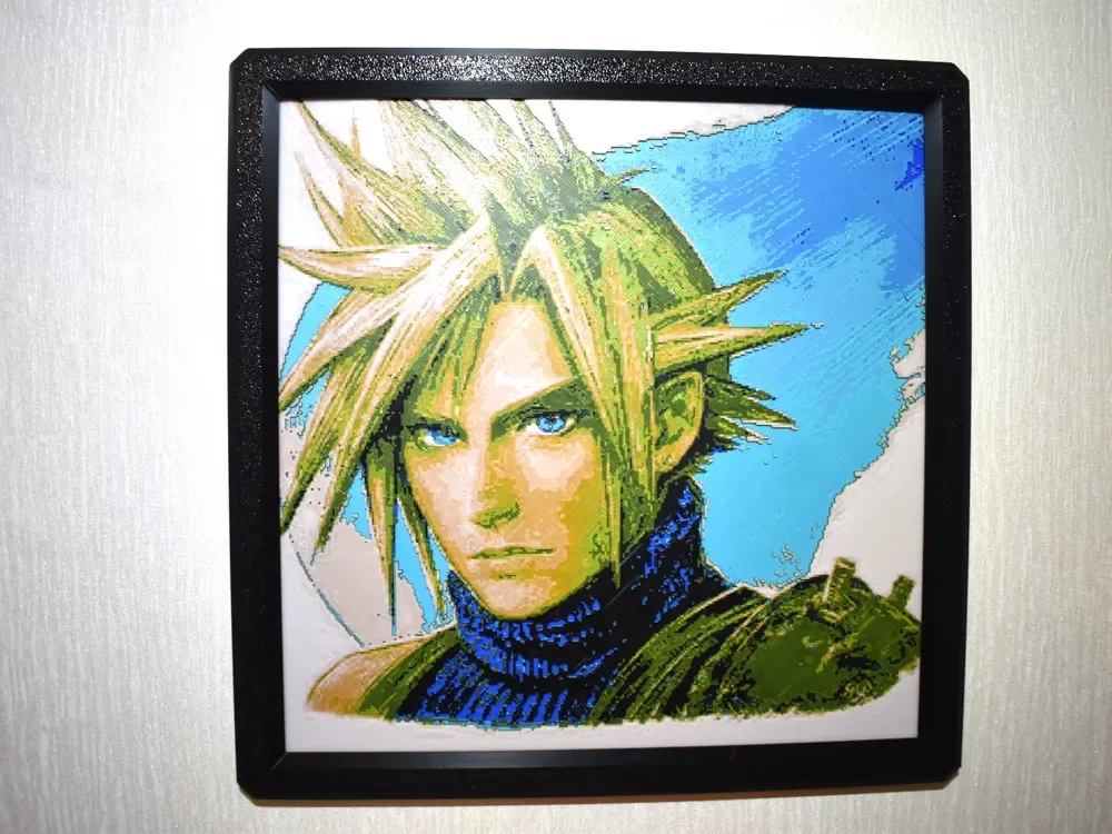 Cloud Strife Hueforge by Chris B HueForge model: Cloud Strife Hueforge by Chris B