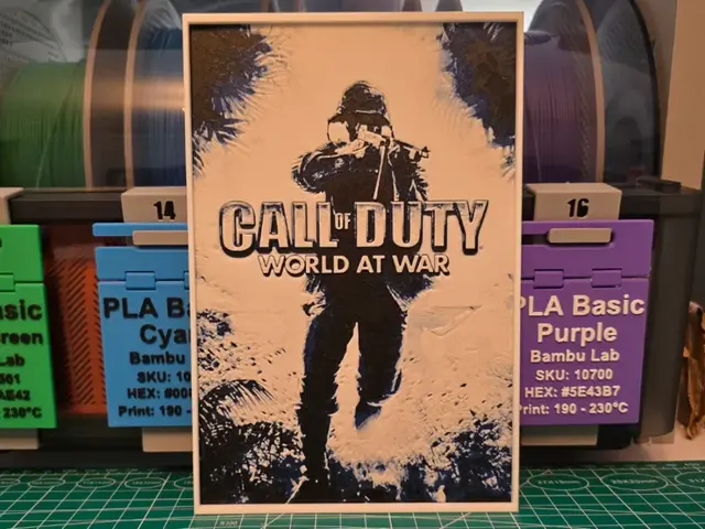 HueForge model: Call of Duty: World at War - Hueforge Art by Lumpy3D