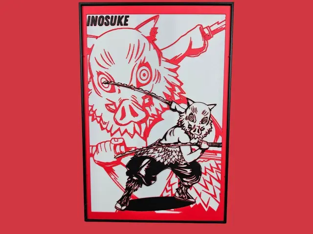 HueForge model: Inosuke (Demon Slayer) by BusyKikiBee