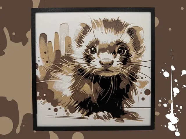HueForge model: Ferret by Canadian Gamer