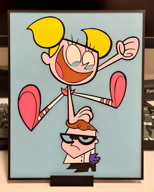 HueForge model: Dexter and DeeDee by Strata Prints