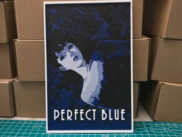 HueForge model: Perfect Blue Movie Poster - Hueforge Art by Lumpy3D