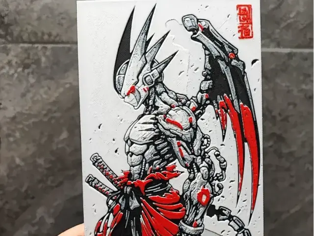 HueForge model: Cooler Japan Samurai by Garuda3D