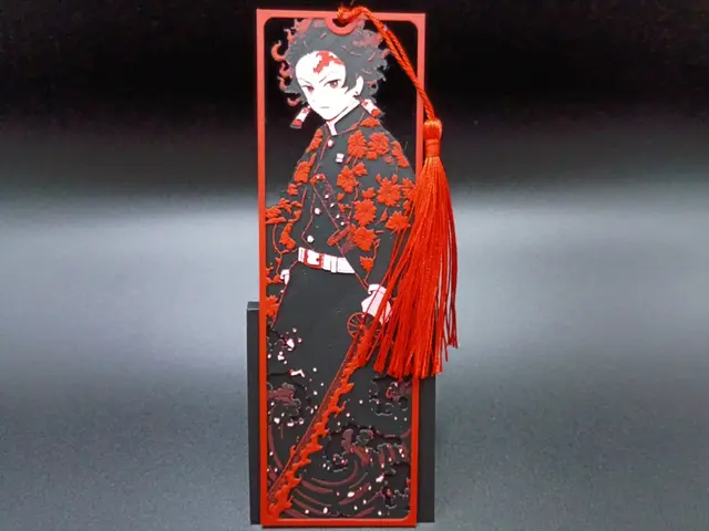 HueForge model: Tanjiro Framed Cutout, Demon Slayer Bookmark by 3djd