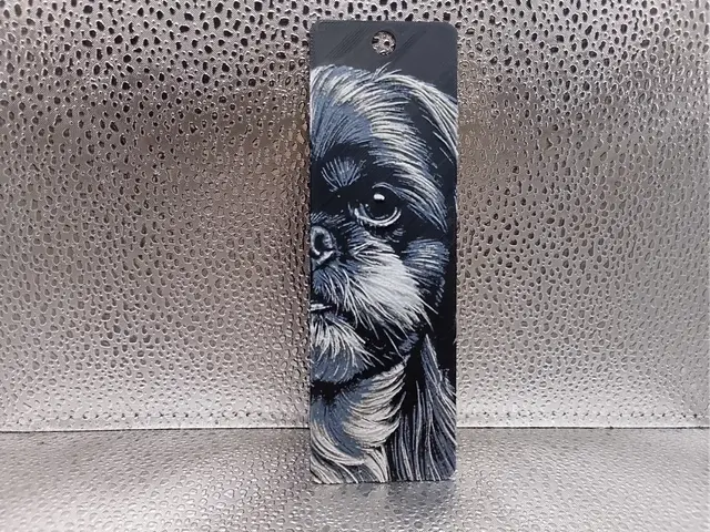 HueForge model: Shih Tzu Bookmark – Hueforge by Borishotch Industries