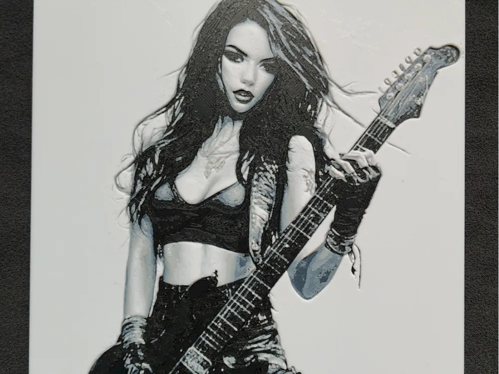 Girl&Guitar HueForge by fD.667 HueForge model: Girl&Guitar HueForge by fD.667