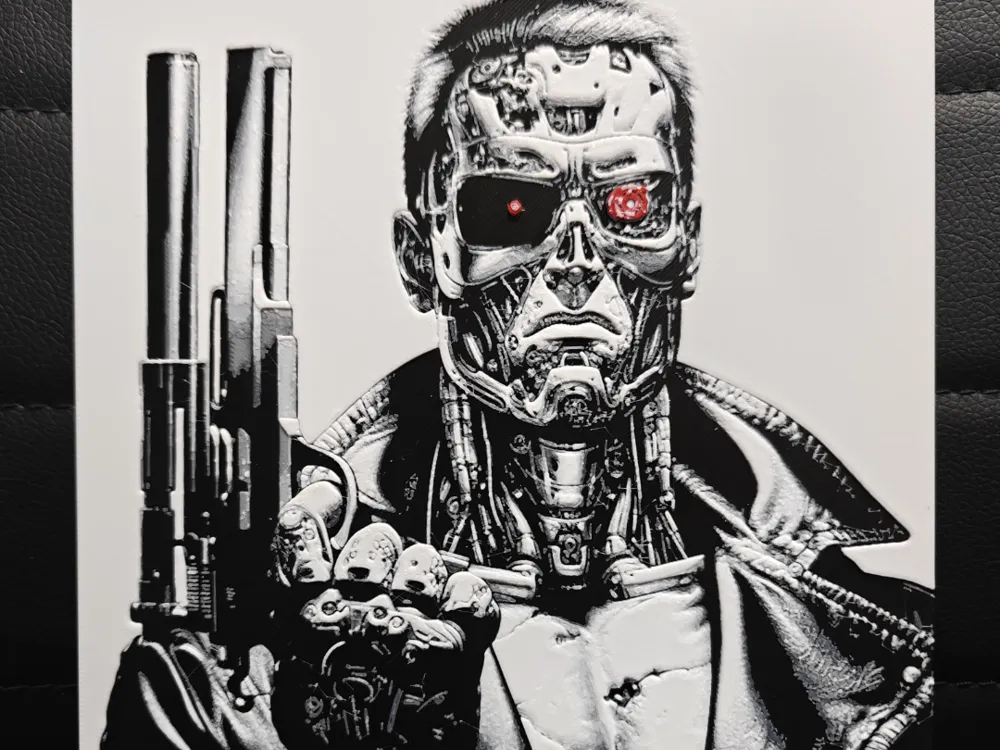 Terminator by TheHueforgeLady HueForge model: Terminator by TheHueforgeLady