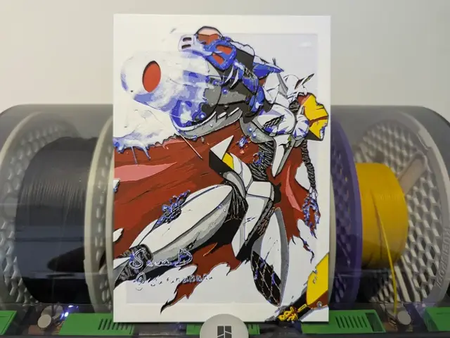 HueForge model: Omnimon / Omegamon Hueforge - Digimon by Razel