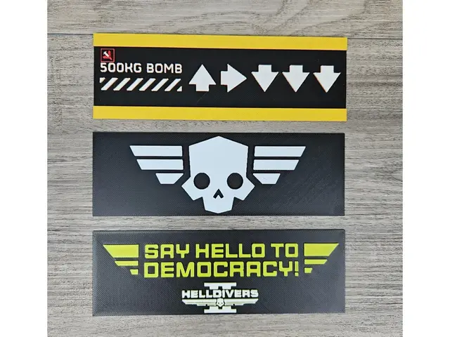 HueForge model: Helldivers Bookmarks by BusyKikiBee