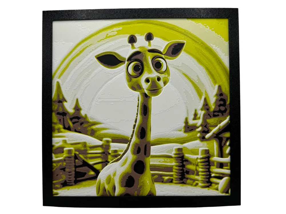 Giraffe - Kids Version by Canadian Gamer HueForge model: Giraffe - Kids Version by Canadian Gamer