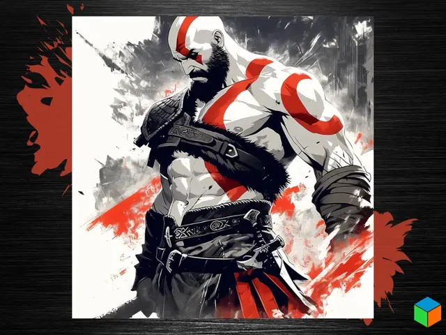 HueForge model: Kratos - God of War - Hueforge 200x200 Poster by 3D Prints By Vic