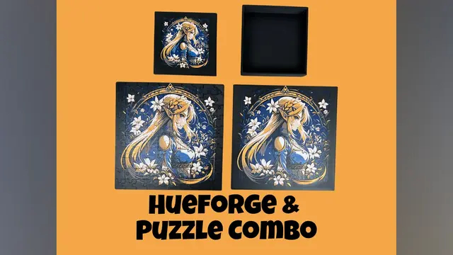 HueForge model: Princess Zelda - Hueforge & Puzzle Combo by Canadian Gamer