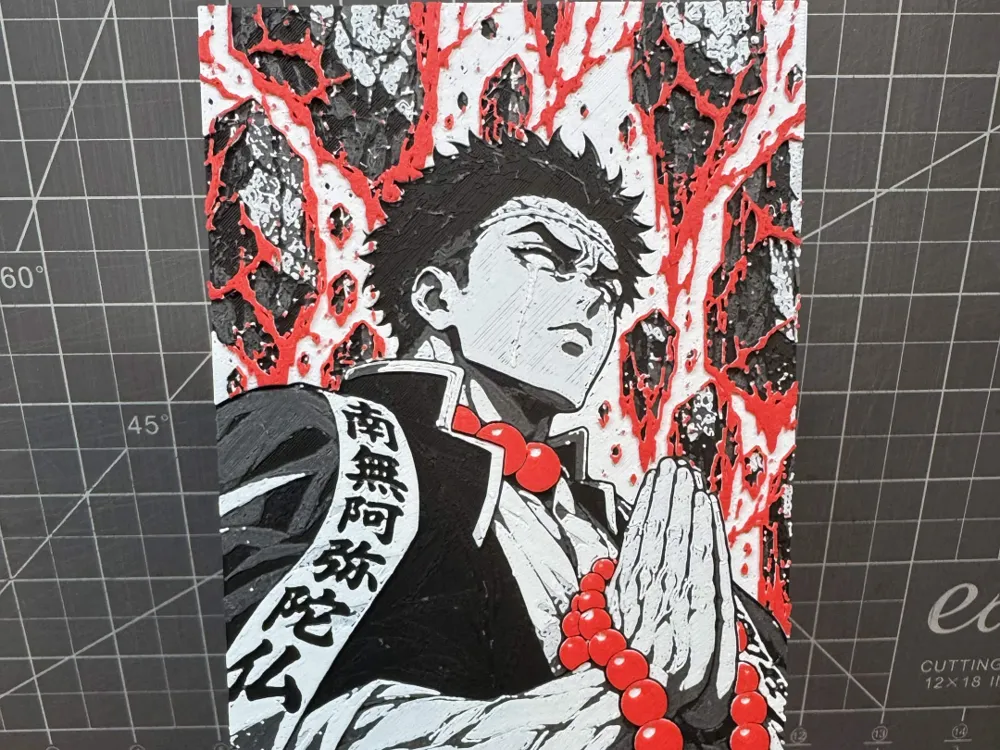 Hueforge gyomei himejima hashira from Demon Slayer by SBC Creations HueForge model: Hueforge gyomei himejima hashira from Demon Slayer by SBC Creations