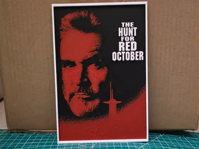 HueForge model: The Hunt For Red October Movie Poster - Hueforge by Lumpy3D