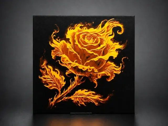 HueForge model: Inferno Rose - The Bloom of Passion by Aleksandr