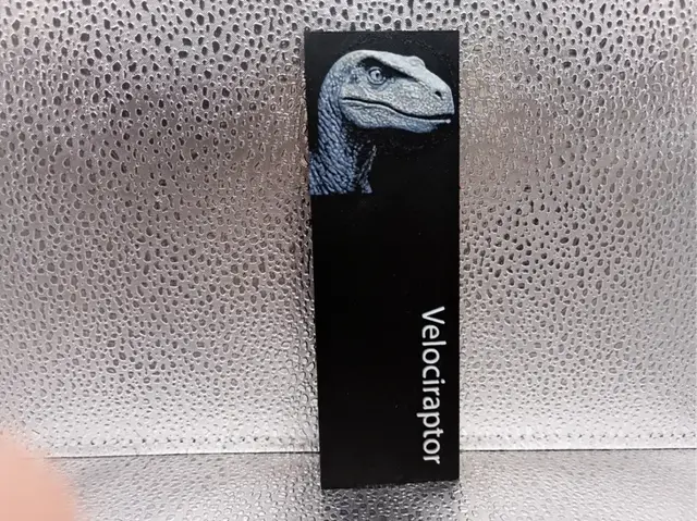 HueForge model: Velociraptor Bookmark hueforge by Borishotch Industries