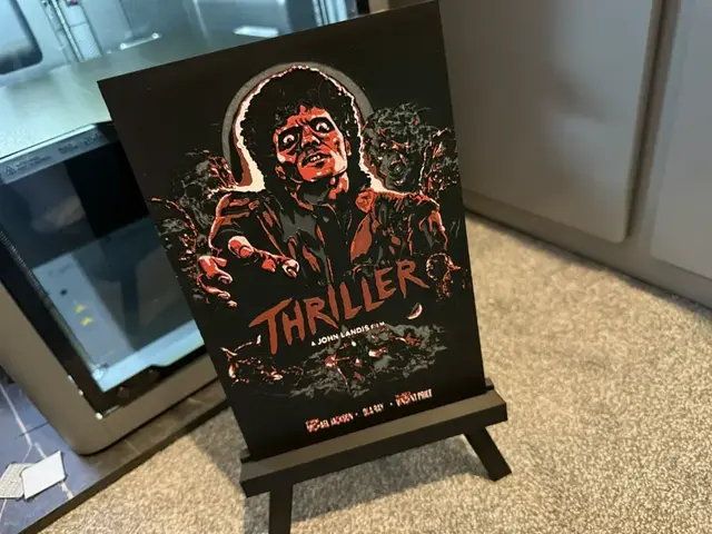 HueForge model: Thriller, Michael Jackson Movie Poster HueForge by Welsh Maker