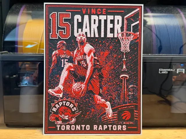 HueForge model: Vince Carter Dunk Poster HueForge by liv_3d