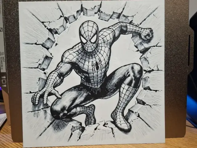 HueForge model: Spiderman breakout - Hueforge 2 colours by 3dGlow