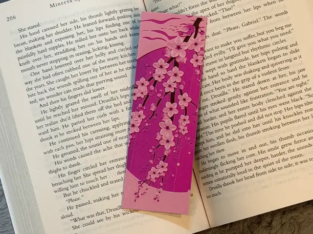 HueForge model: Cherry Blossom | HueForge Bookmark by Bookmark Babe by Jenn