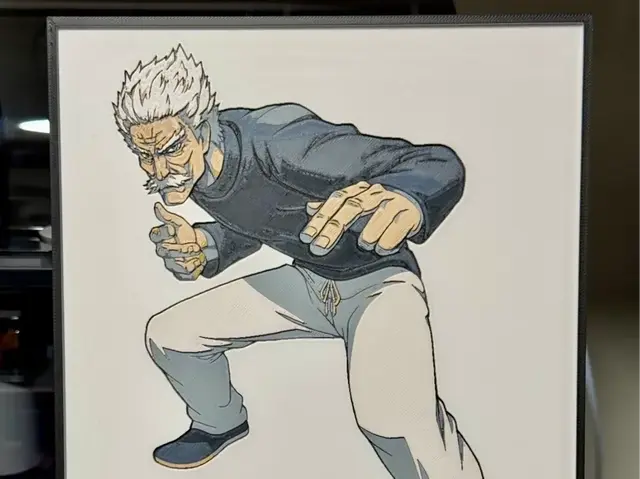 HueForge model: One Punch Man - Silver Fang - Hueforge by Strata Prints