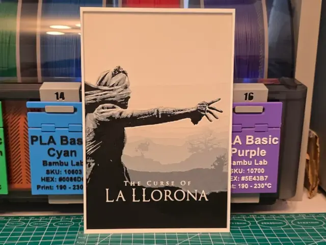 HueForge model: The Curse of La Llorona Poster- Hueforge Art by Lumpy3D
