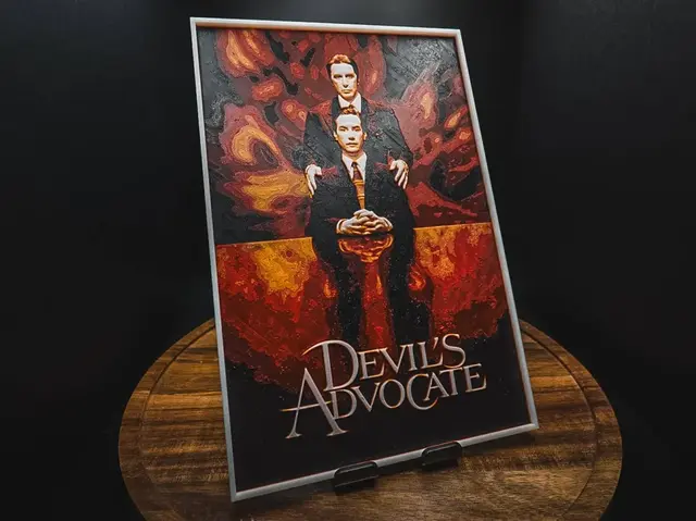 HueForge model: The Devil's Advocate (Movie Poster - HueForge) by HugheCraft