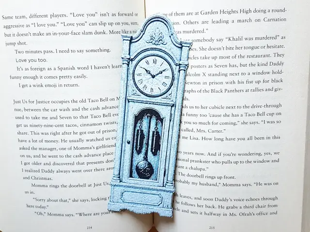 HueForge model: Bookmark, Grandfather Clock, Country Blue by Dame Jo