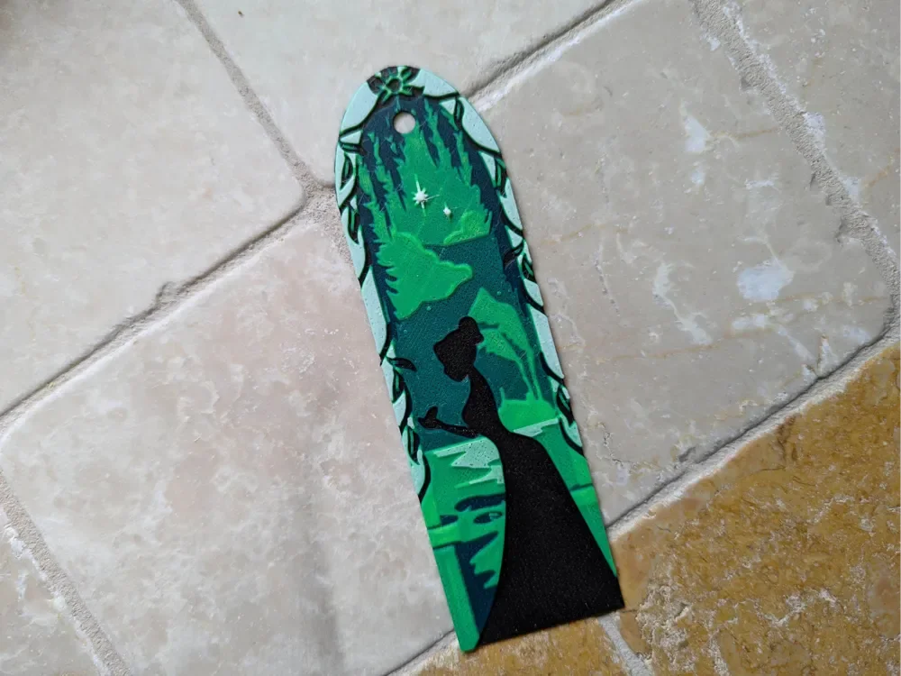 Tiana-The Princess and the Frog Bookmark Hueforge by suaimondi HueForge model: Tiana-The Princess and the Frog Bookmark Hueforge by suaimondi