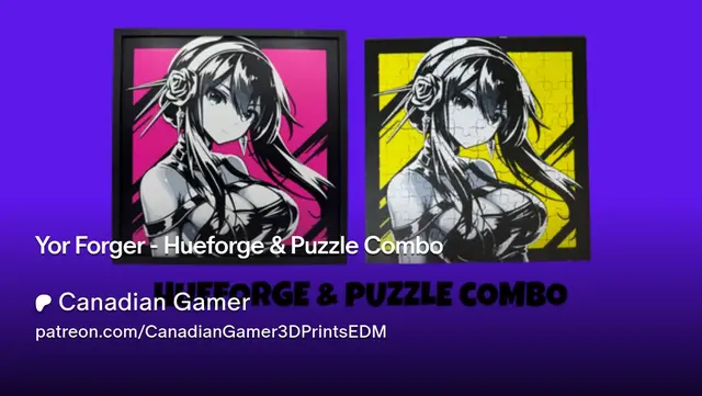 HueForge model: Yor Forger - Hueforge & Puzzle Combo by Canadian Gamer