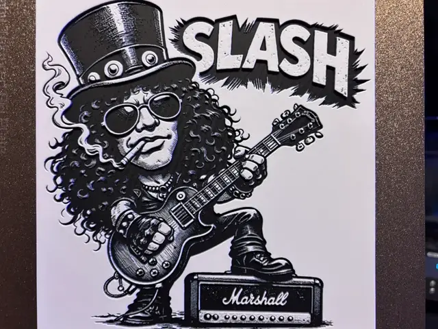 HueForge model: Slash Caricature Guns n Roses Alter Bridge Hueforge by Reeftank&more