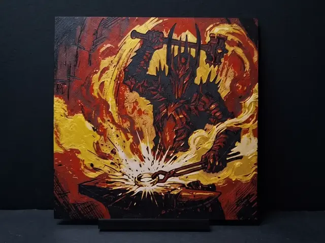 HueForge model: Sauron's Forge - Hueforge Wall Art by LED