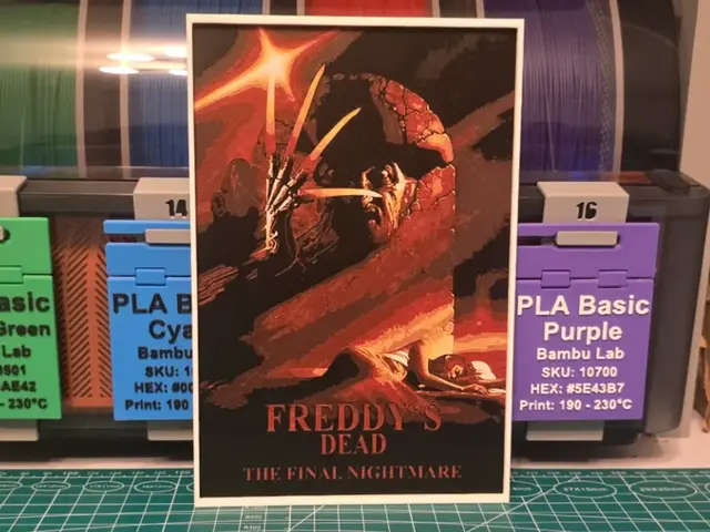 HueForge model: Freddy's Dead: The Final Nightmare - Hueforge Art by Lumpy3D