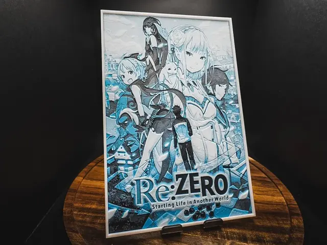 HueForge model: Re:ZERO SLIAW (Series Poster - HueForge) by HugheCraft