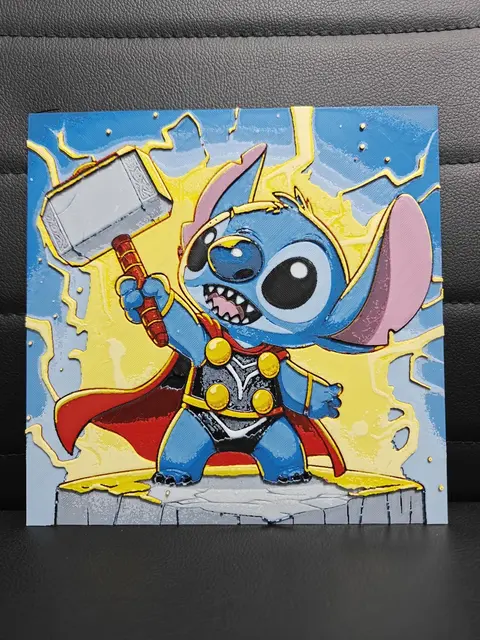 HueForge model: Stitch Thor by TheHueforgeLady