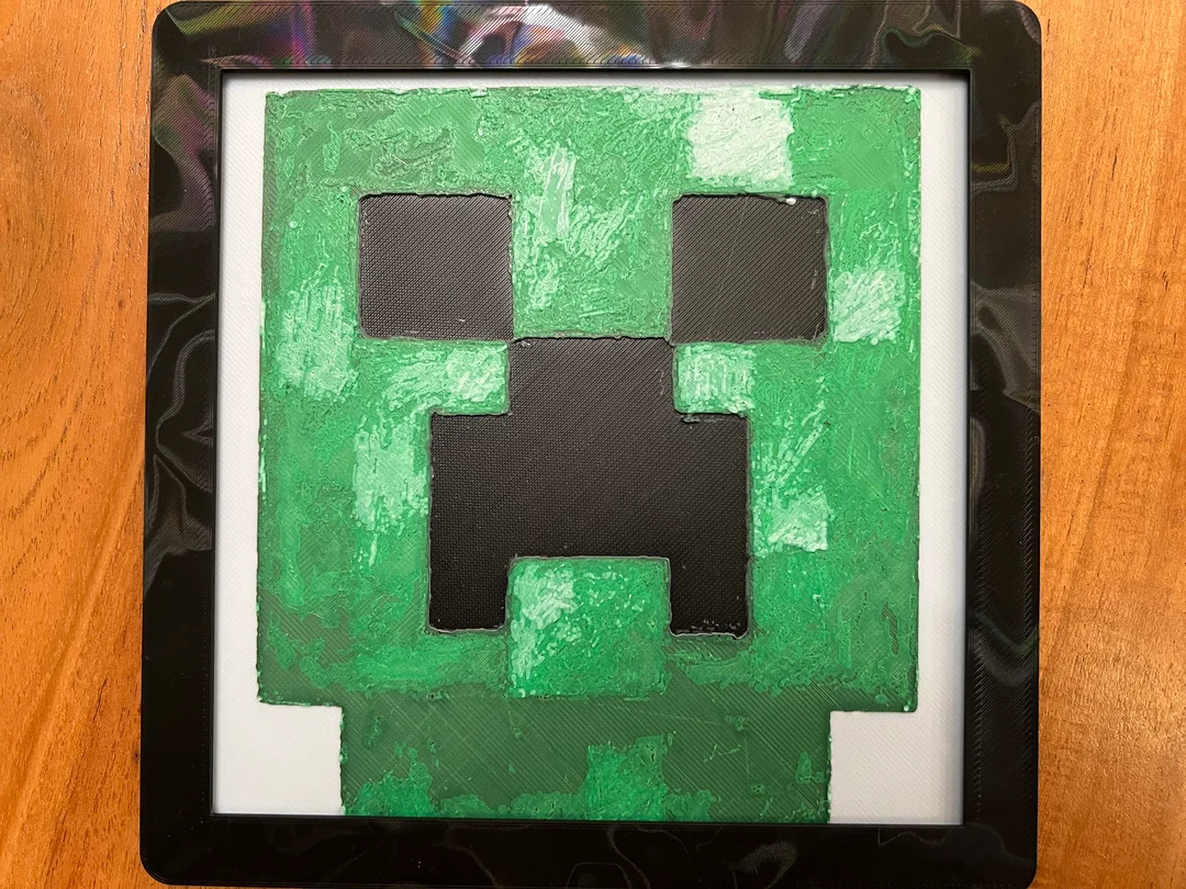 Minecraft Creeper by JustBe 3D Printing HueForge model: Minecraft Creeper by JustBe 3D Printing