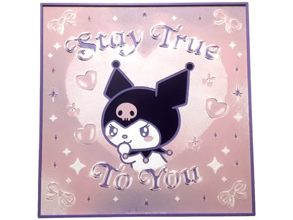 Kuromi Stay True Hueforge Motivational Poster by Elsie Moonshadow HueForge model: Kuromi Stay True Hueforge Motivational Poster by Elsie Moonshadow