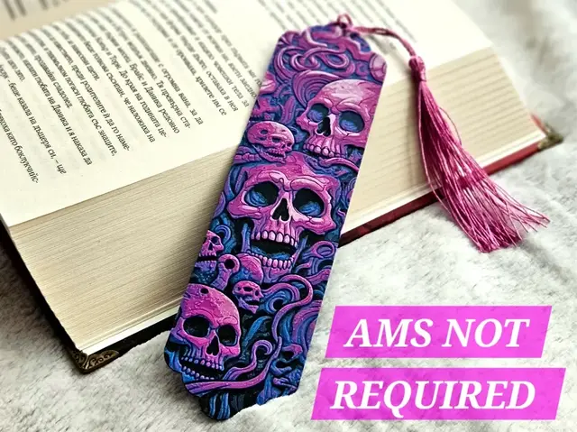 HueForge model: Magenta Skullture - Bookmark by C3D
