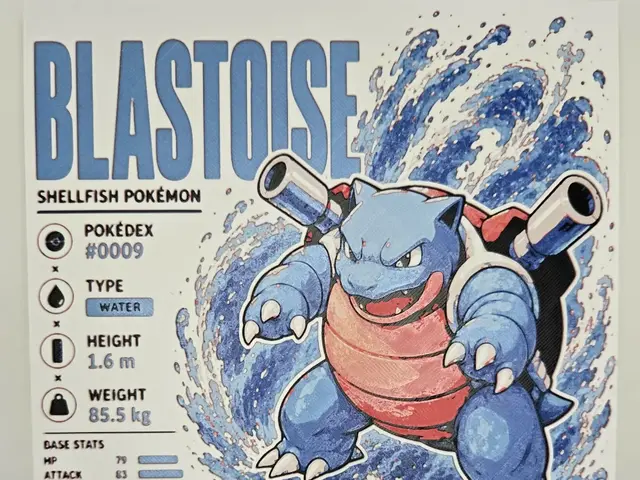HueForge model: Blastoise Infographic Hueforge by 3Ree Printing