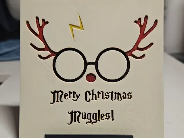 HueForge model: Christmas Harry Potter Muggles by Mano's 3d_Art