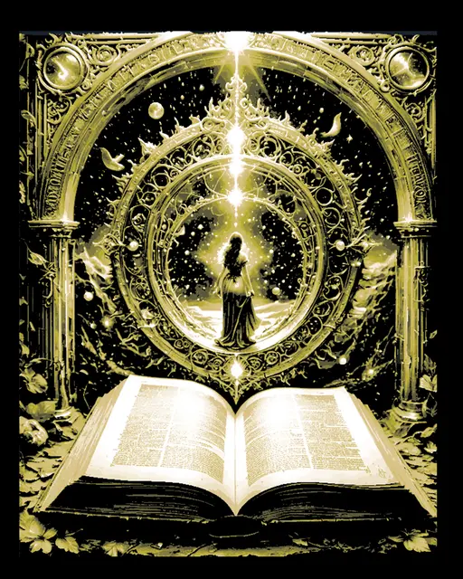 Religion, Life, Power and the Cosmos come through books - Wall Art
