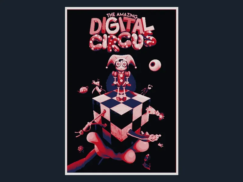 The Amazing Digital Circus (Series Poster) by HugheCraft HueForge model: The Amazing Digital Circus (Series Poster) by HugheCraft