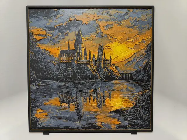HueForge model: Hogwarts Castle Sunset - Hueforge by BeaN