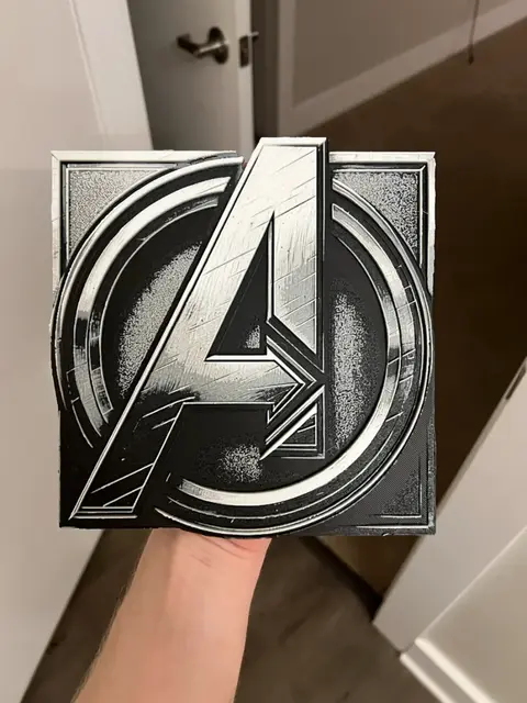 HueForge model: Avengers Logo Sign Hueforge by RP47 Designs