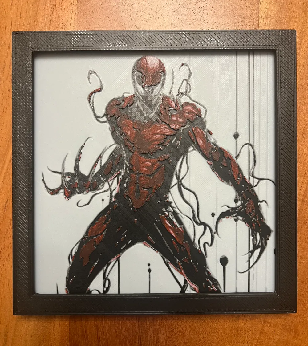 Carnage by JustBe 3D Printing HueForge model: Carnage by JustBe 3D Printing