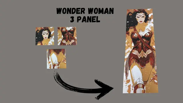 HueForge model: Wonder Woman - DC Comics Multipanel Hueforge by Canadian Gamer